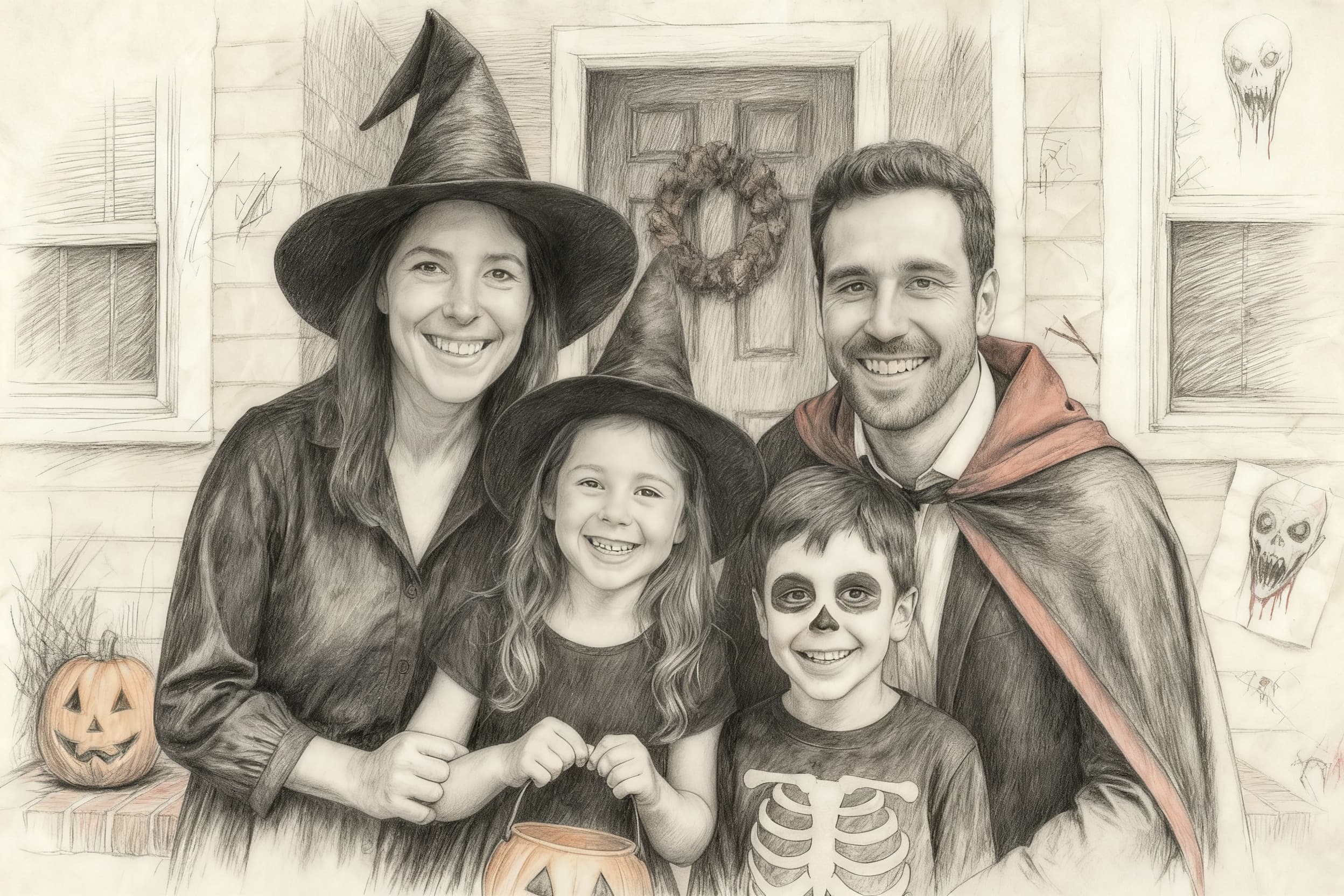 Pencil Sketch Horror example